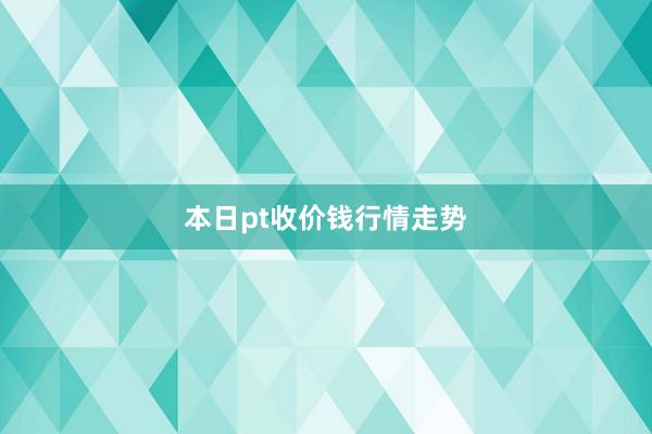 本日pt收价钱行情走势